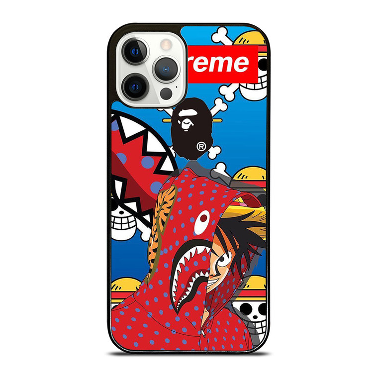 LUFFY ONE PIECE SUPREME BAPE iPhone 12 Pro Case Cover