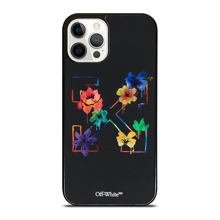 OFF WHITE COLORFUL FLOWER iPhone 12 Pro Case Cover