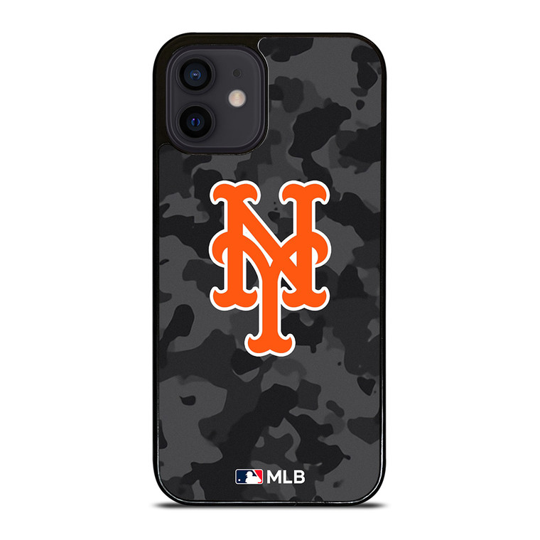 NEW YORK METS BASEBALL BLACK CAMO iPhone 12 Mini Case Cover