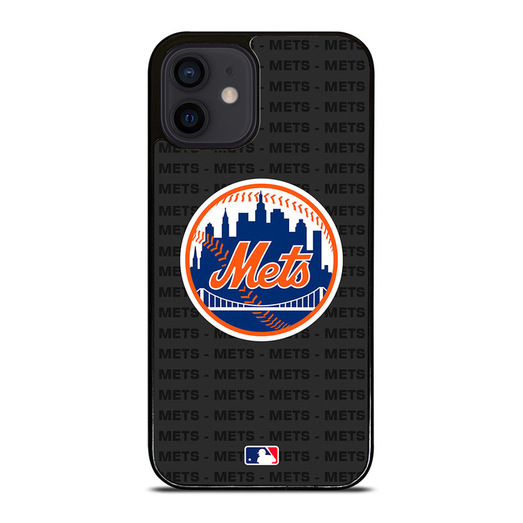 NEW YORK METS BASEBALL BLACK iPhone 12 Mini Case Cover