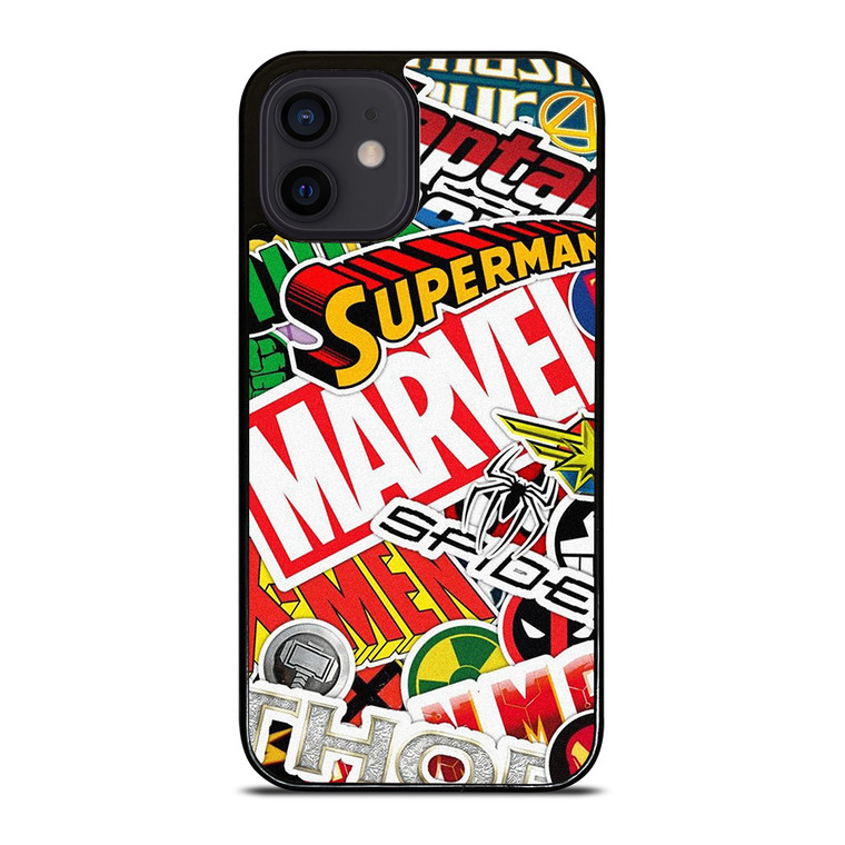DC MARVEL SUPERHERO COLLAGE iPhone 12 Mini Case Cover