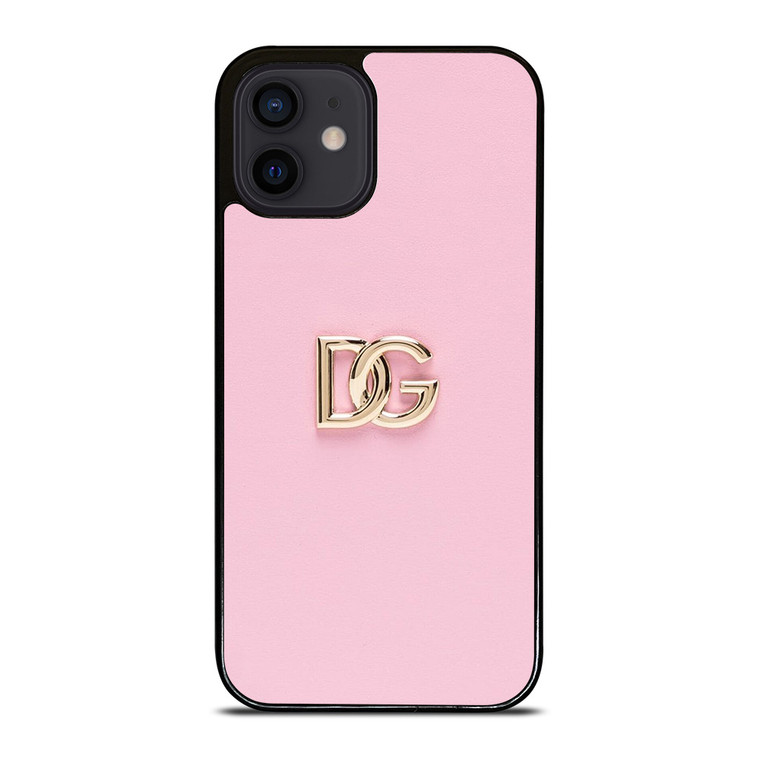 DOLCE AND GABBANA PINK LOGO iPhone 12 Mini Case Cover