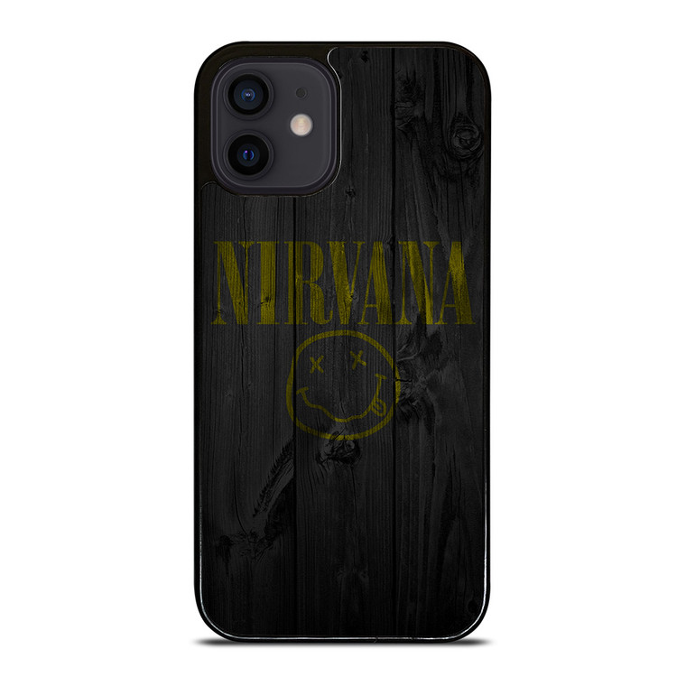 NIRVANA ROCK BAND WOODEN LOGO iPhone 12 Mini Case Cover
