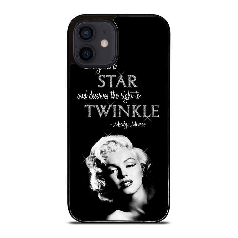 MARILYN MONROE BLACK QUOTES iPhone 12 Mini Case Cover