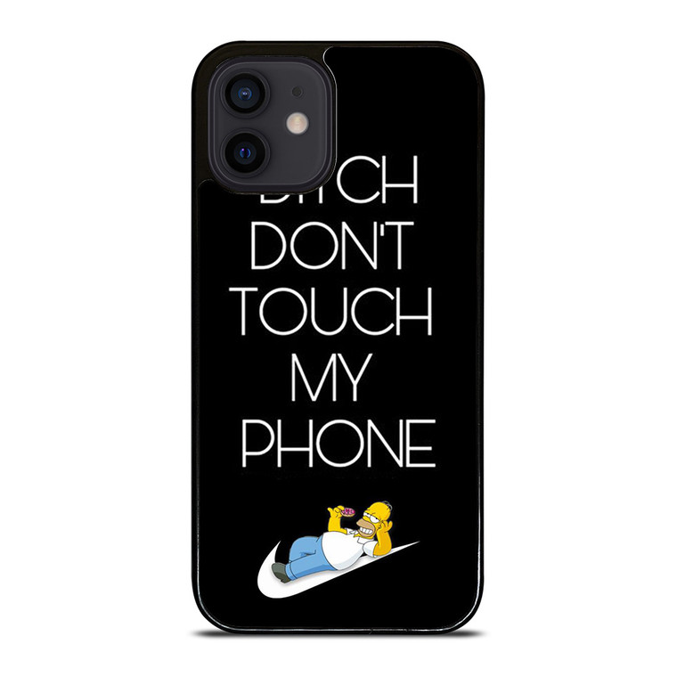 NIKE HOMER SIMPSON DONT TOUCH MY PHONE iPhone 12 Mini Case Cover NIKE HOMER SIMPSON DONT TOUCH MY PHONE iPhone 12 Mini Case Cover