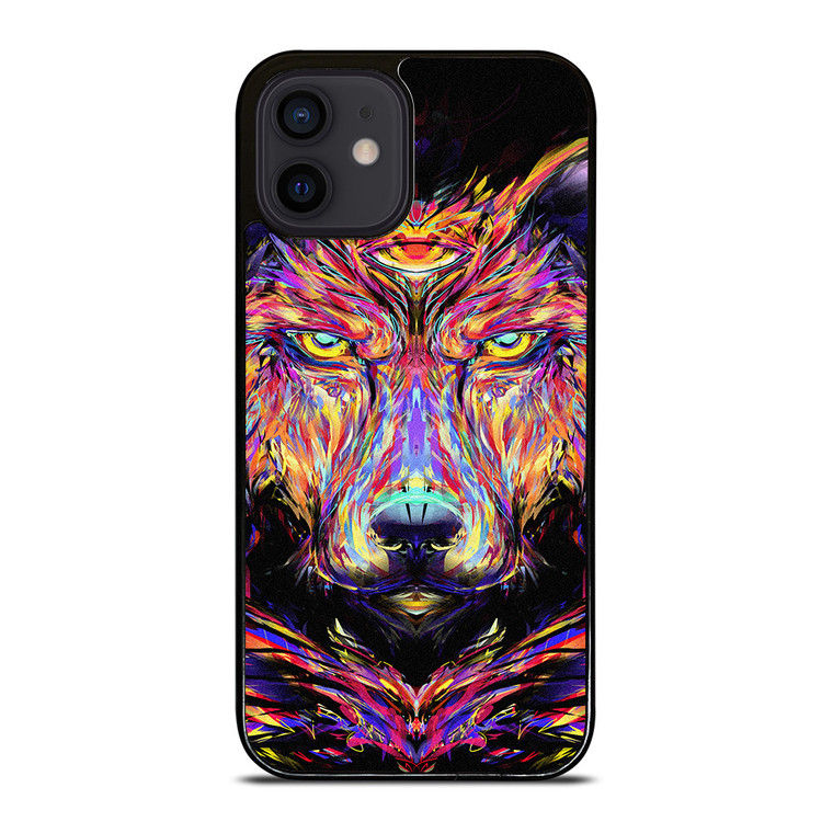 WOLF TRIPPY ART iPhone 12 Mini Case Cover