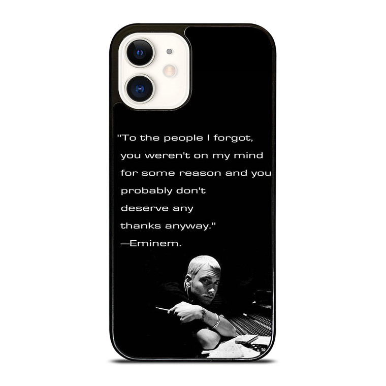 EMINEM RAPPER QUOTES 2 iPhone 12 Case Cover