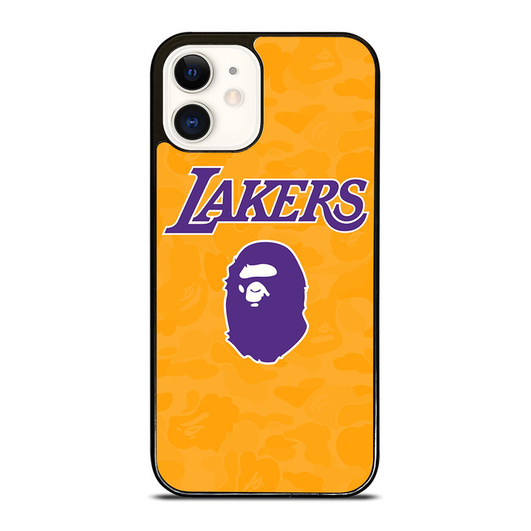 LOS ANGELES LAKERS X BAPE CAMO iPhone 12 Case Cover