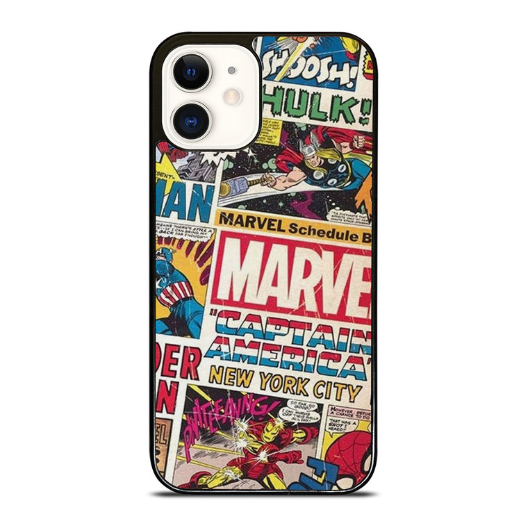 MARVEL COMICS COLLAGE iPhone 12 Case Cover MARVEL COMICS COLLAGE iPhone 12 Case Cover