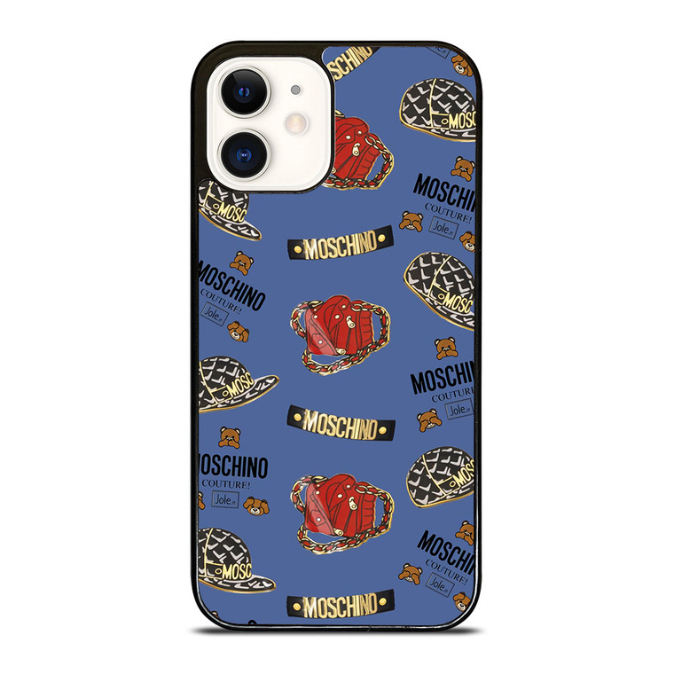 MOSCHINO BEAR COUTURE PATTERN iPhone 12 Case Cover MOSCHINO BEAR COUTURE PATTERN iPhone 12 Case Cover