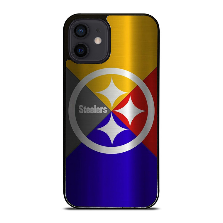 PITTSBURGH STEELERS NFL FOOTBALL METAL iPhone 12 Mini Case Cover