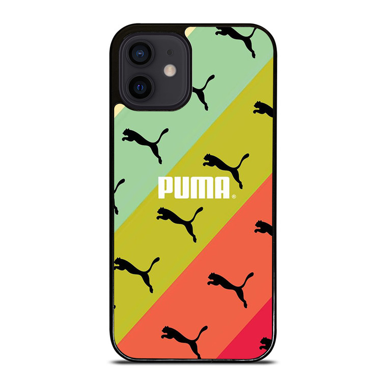 PUMA LOGO STRIPE PATTERN iPhone 12 Mini Case Cover