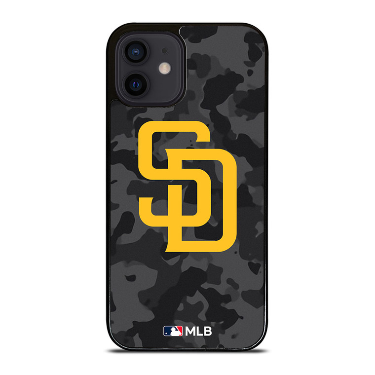 SAN DIEGO PADRES BASEBALL BLACK CAMO iPhone 12 Mini Case Cover