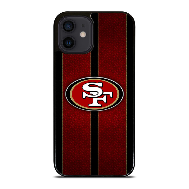 SAN FRANCISCO 49ERS NFL METAL STRIPE iPhone 12 Mini Case Cover