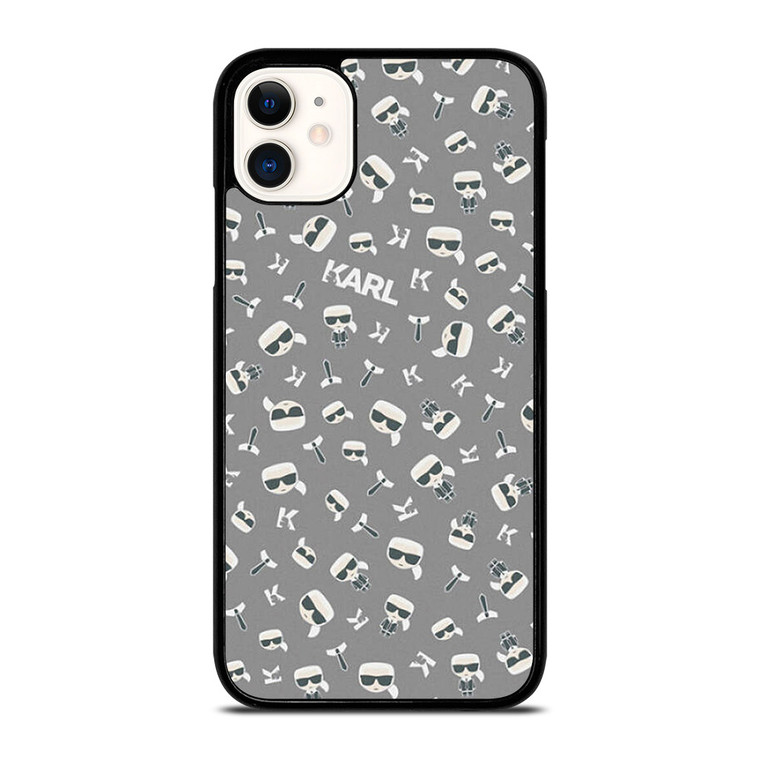 KARL LAGERFIELD PATTERN iPhone 11 Case Cover