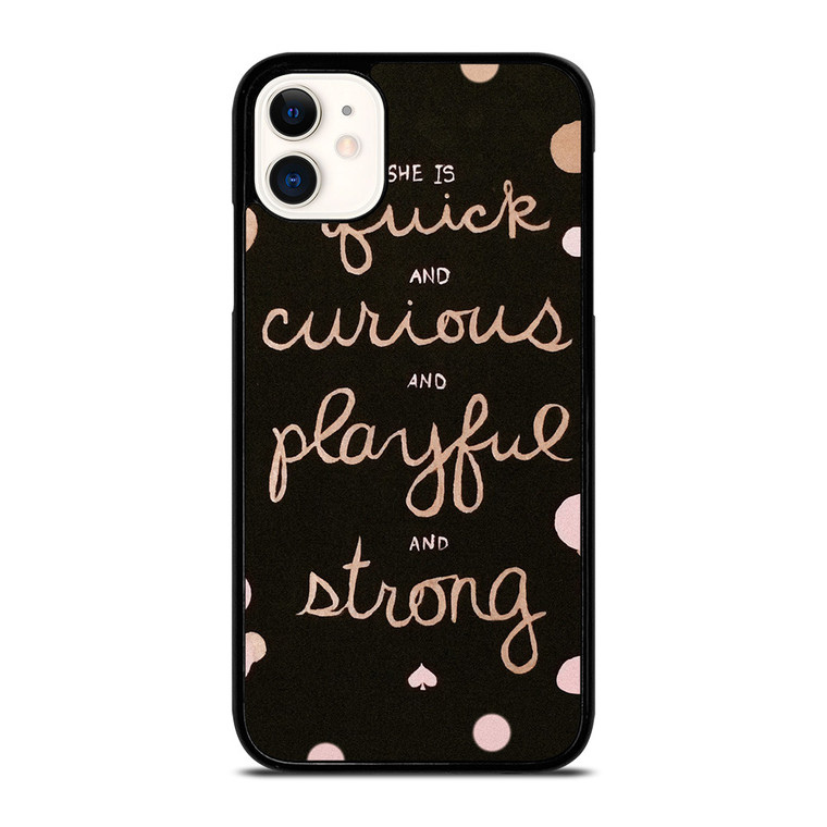 KATE SPADE NEW YORK QUOTES POLKADOT iPhone 11 Case Cover