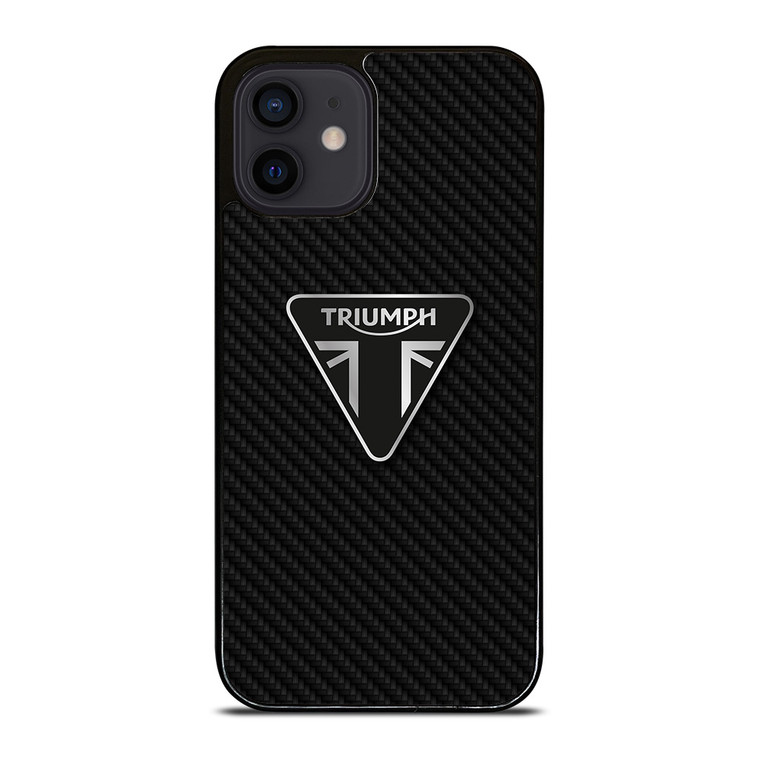 TRIUMPH MOTORCYCLES CARBON FIBER iPhone 12 Mini Case Cover