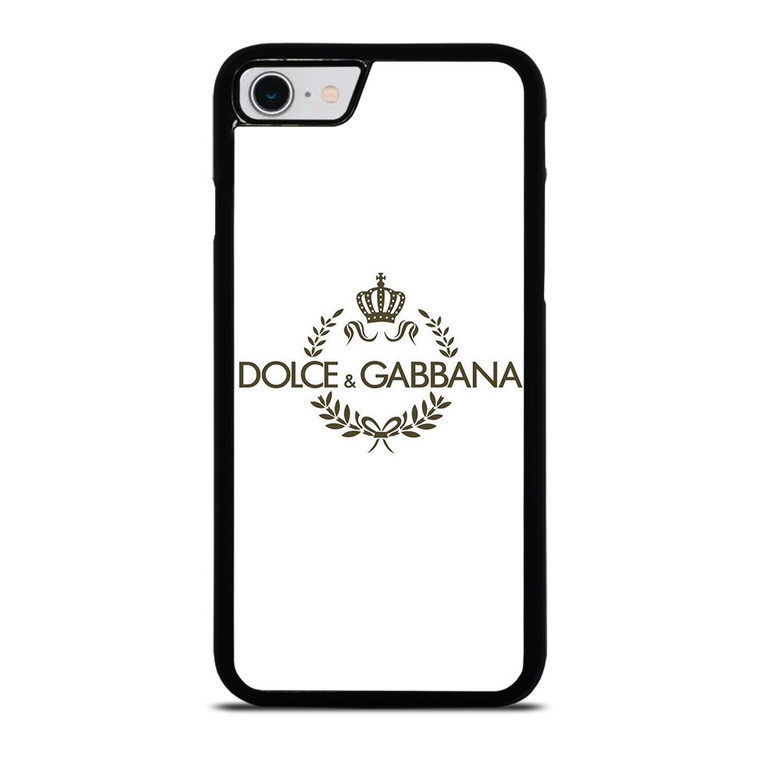 DOLCE AND GABBANA WHITE LOGO iPhone SE 2022 Case Cover