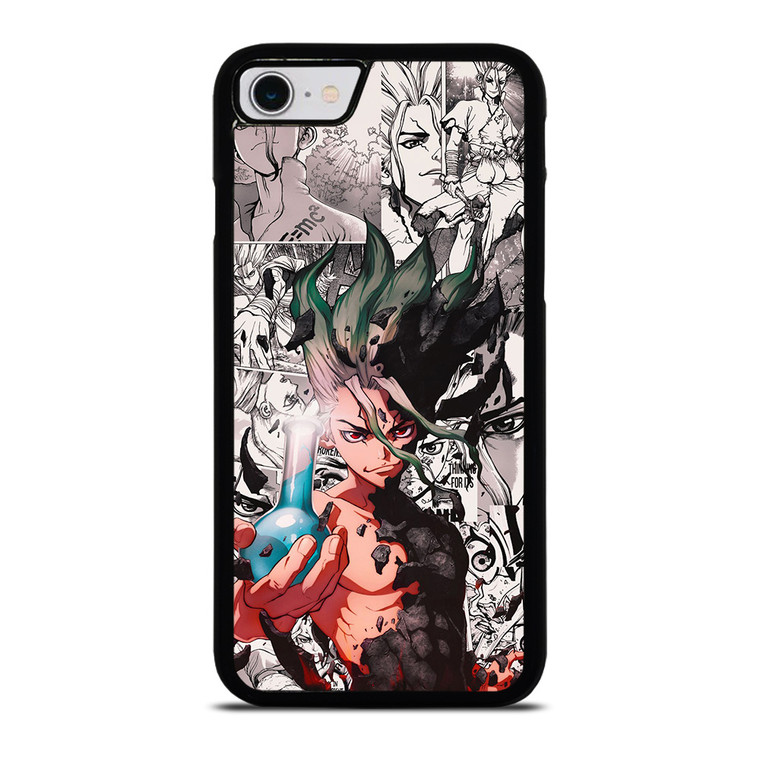 DR STONE ANIME BLACK WHITE iPhone SE 2022 Case Cover