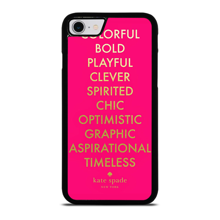 KATE SPADE NEW YORK QUOTES PINK iPhone SE 2022 Case Cover