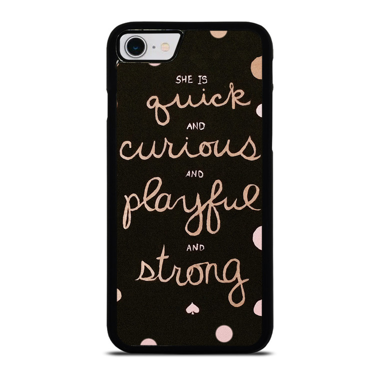 KATE SPADE NEW YORK QUOTES POLKADOT iPhone SE 2022 Case Cover