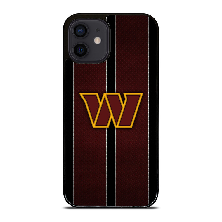WASHINGTON COMMANDERS NFL METAL STRIPE iPhone 12 Mini Case Cover
