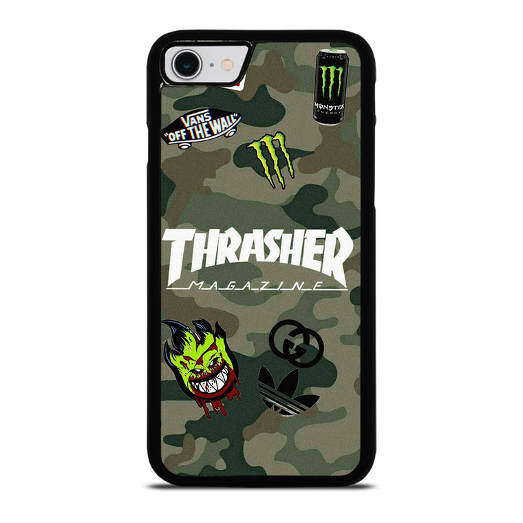 THRASHER SKATEBOARD CAMO COLLAGE iPhone SE 2022 Case Cover THRASHER SKATEBOARD CAMO COLLAGE iPhone SE 2022 Case Cover