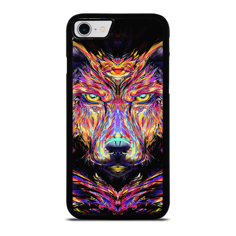 WOLF TRIPPY ART iPhone SE 2022 Case Cover