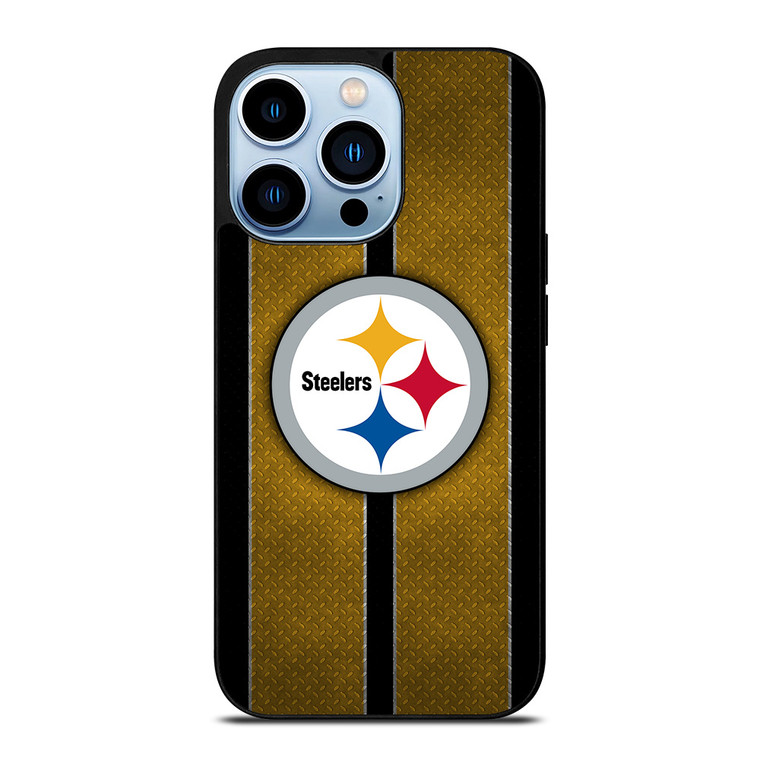 PITTSBURGH STEELERS NFL METAL STRIPE iPhone 13 Pro Max Case Cover