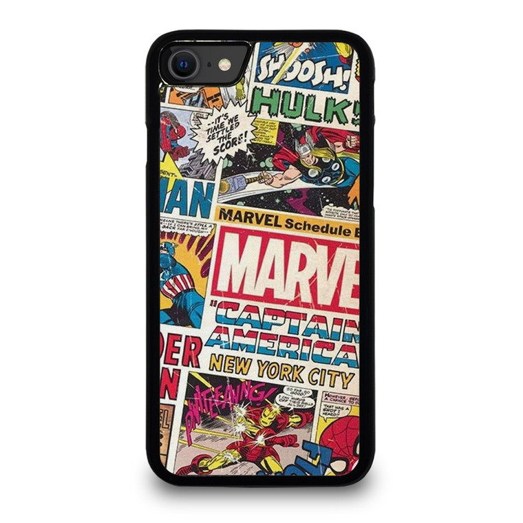 MARVEL COMICS COLLAGE iPhone SE 2020 Case Cover