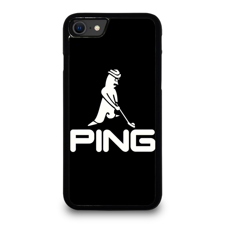 PING GOLF BLACK LOGO iPhone SE 2020 Case Cover