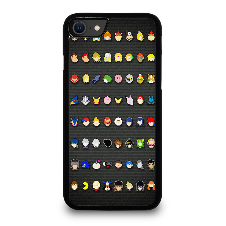 SUPER SMASH BROS ALL ICON iPhone SE 2020 Case Cover