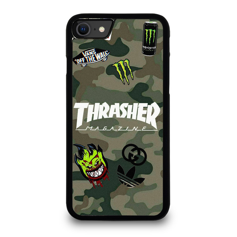 THRASHER SKATEBOARD CAMO COLLAGE iPhone SE 2020 Case Cover THRASHER SKATEBOARD CAMO COLLAGE iPhone SE 2020 Case Cover