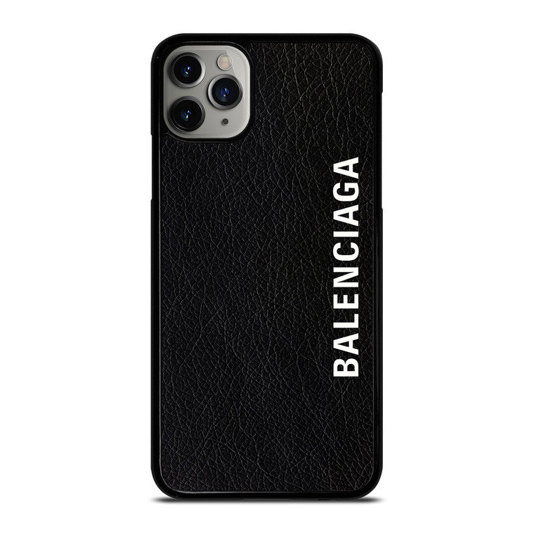BALENCIAGA LEATHER BLACK iPhone 11 Pro Max Case Cover