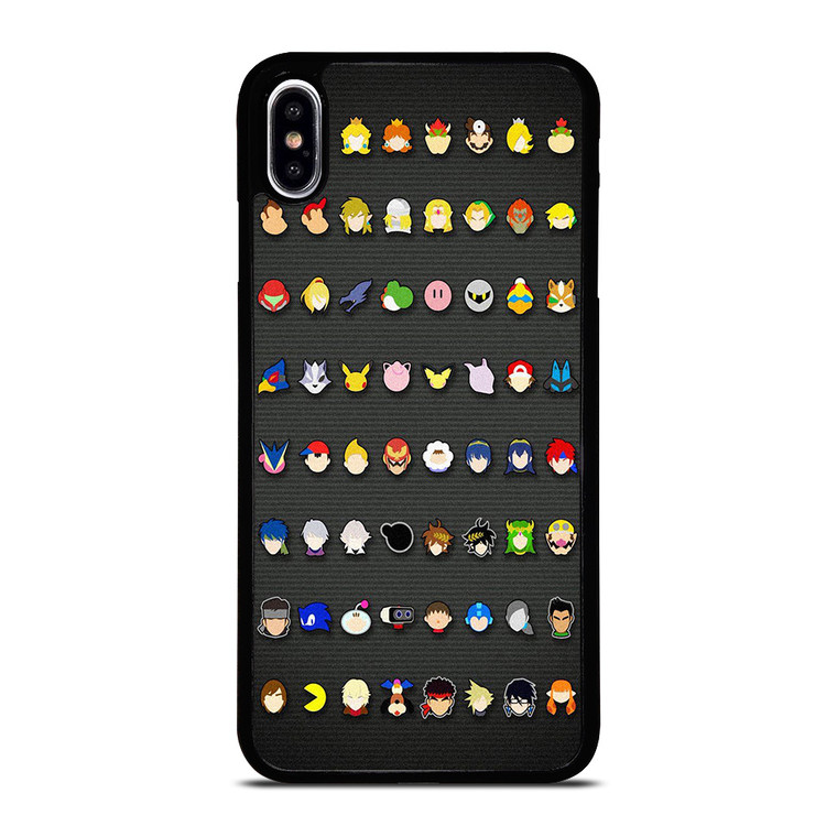 SUPER SMASH BROS ALL ICON iPhone XS Max Case Cover