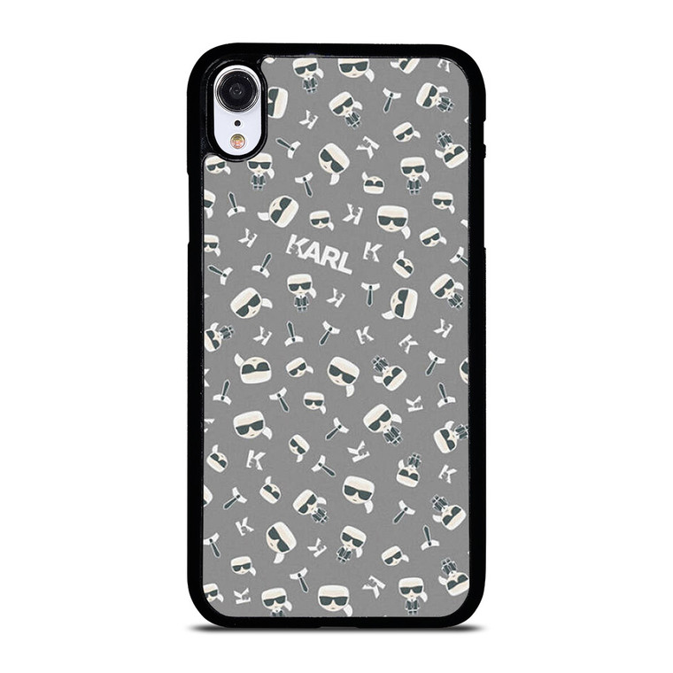 KARL LAGERFIELD PATTERN iPhone XR Case Cover