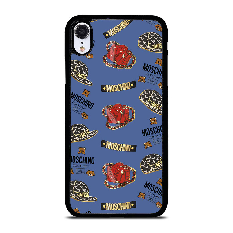 MOSCHINO BEAR COUTURE PATTERN iPhone XR Case Cover MOSCHINO BEAR COUTURE PATTERN iPhone XR Case Cover