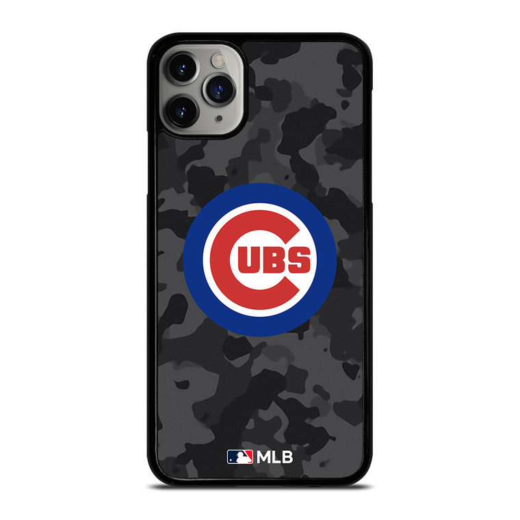 CHICAGO CUBS BASEBALL BLACK CAMO iPhone 11 Pro Max Case Cover