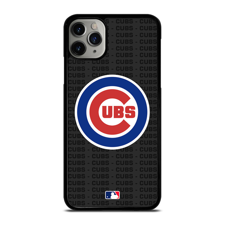 CHICAGO CUBS BASEBALL BLACK iPhone 11 Pro Max Case Cover