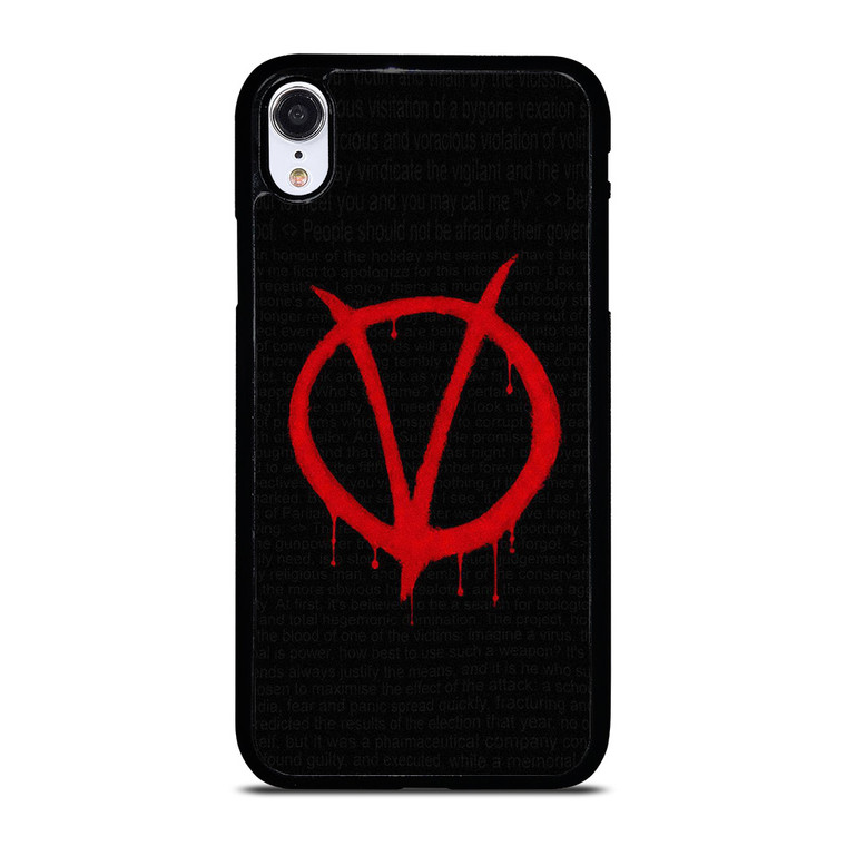 V FOR VENDETTA SYMBOL iPhone XR Case Cover