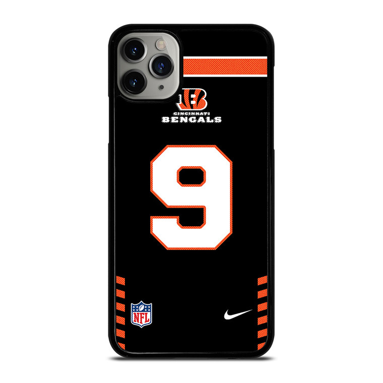 CINCINNATI BENGALS JOE BURROW 9 NFL NIKE iPhone 11 Pro Max Case Cover