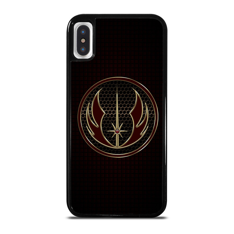 GRAY JEDI STAR WARS METAL SYMBOL iPhone X / XS Case Cover