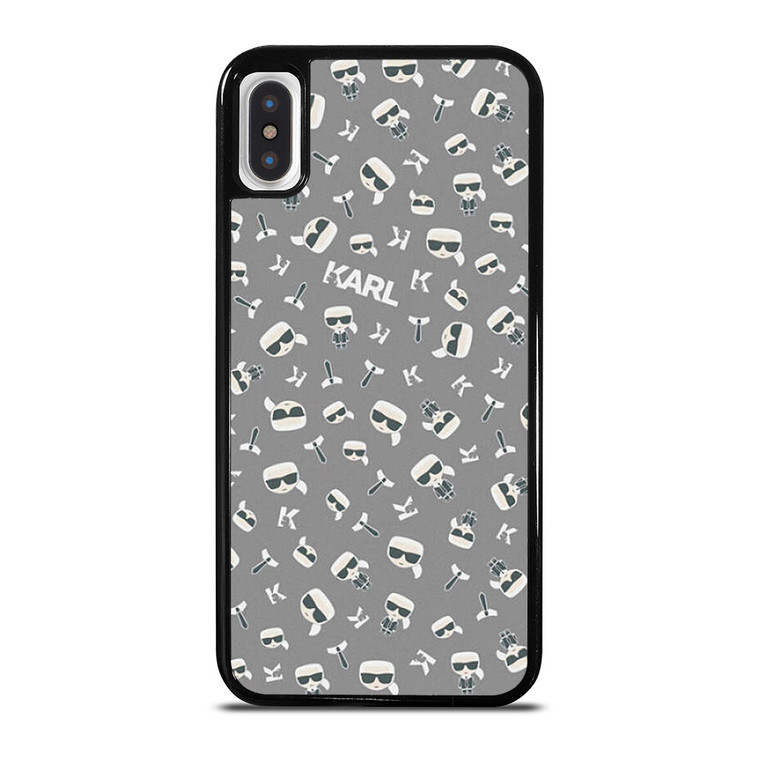 KARL LAGERFIELD PATTERN iPhone X / XS Case Cover