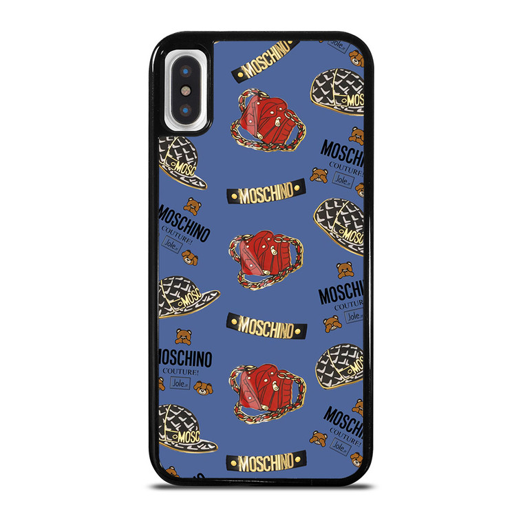 MOSCHINO BEAR COUTURE PATTERN iPhone X / XS Case Cover