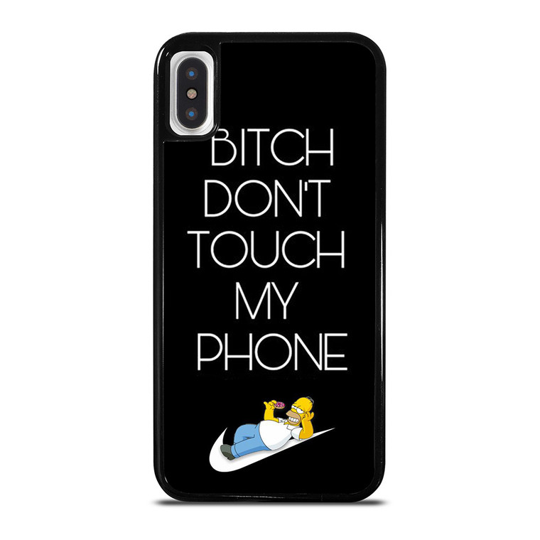 NIKE HOMER SIMPSON DONT TOUCH MY PHONE iPhone X / XS Case Cover