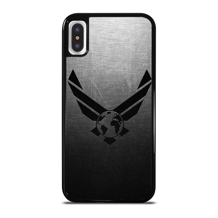 USAF UNITED STATES AIR FORCES LOGO METAL iPhone X / XS Case Cover