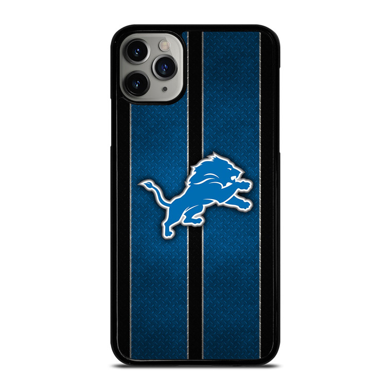 DETROIT LIONS NFL METAL STRIPE iPhone 11 Pro Max Case Cover