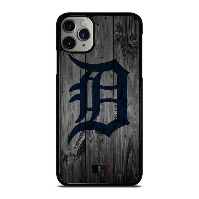 DETROIT TIGERS BASEBALL MLB WOOD LOGO iPhone 11 Pro Max Case Cover