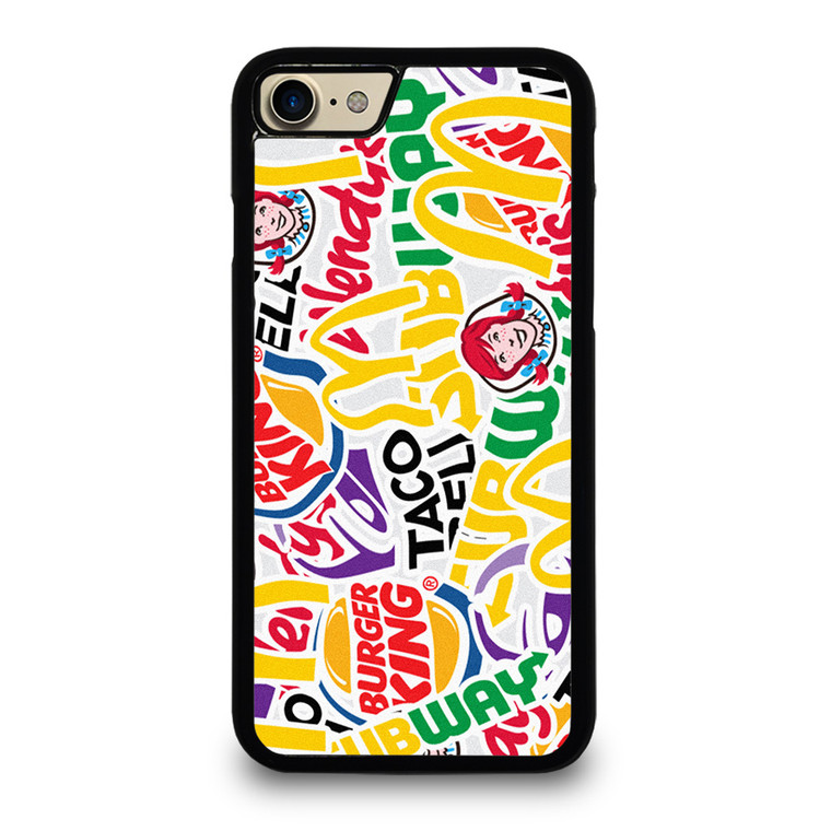 FAST FOOD BRAND STICKER BOMB iPhone 7 / 8 Case Cover