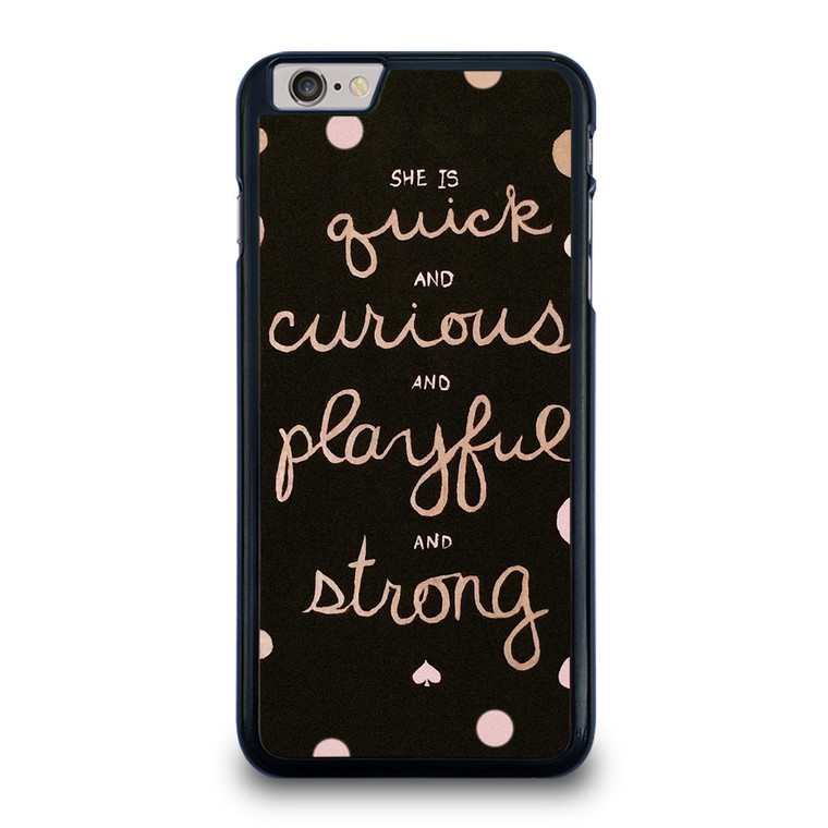 KATE SPADE NEW YORK QUOTES POLKADOT iPhone 6 / 6S Plus Case Cover